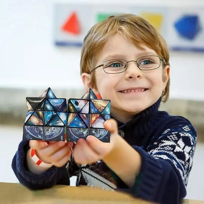 Galaxy Twist Cube – 2-in-1 Sensory Fidget Puzzle for Kids