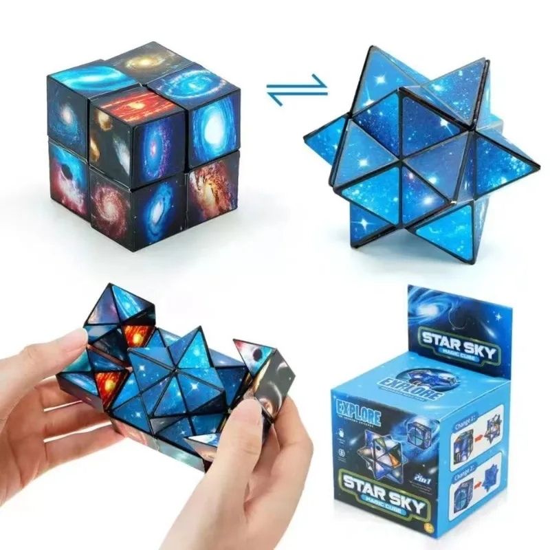 Galaxy Twist Cube – 2-in-1 Sensory Fidget Puzzle for Kids