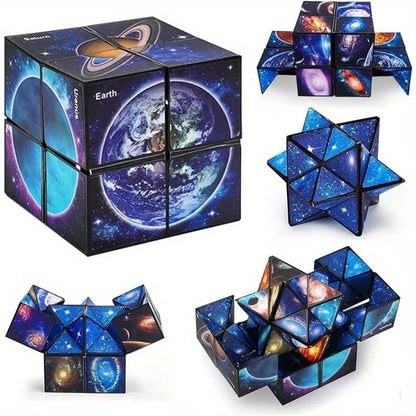 Galaxy Twist Cube – 2-in-1 Sensory Fidget Puzzle for Kids