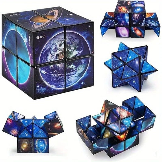 Galaxy Twist Cube – 2-in-1 Sensory Fidget Puzzle for Kids