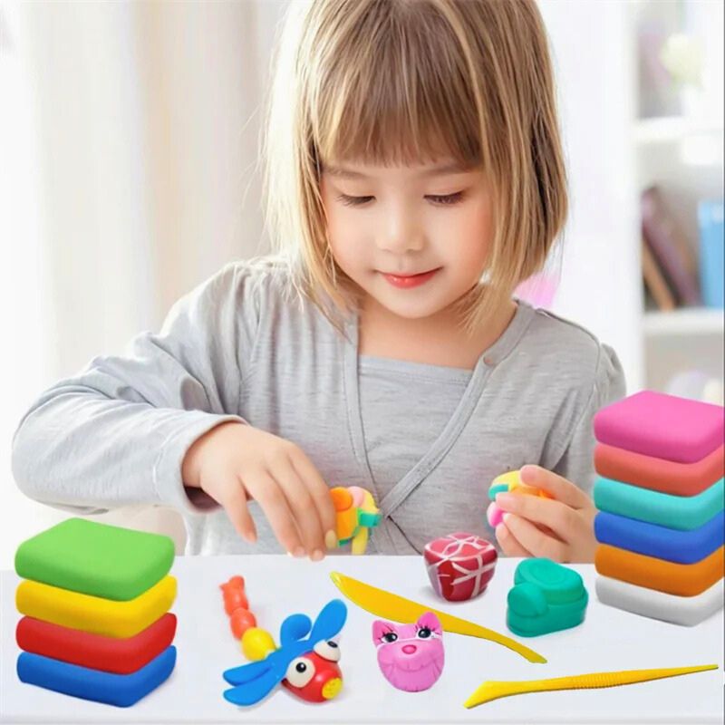 DIY clay craft kit for children – ultra-light air-dry clay set with tools