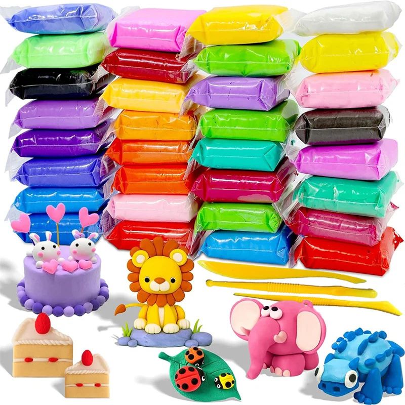 DIY clay craft kit for children – ultra-light air-dry clay set with tools