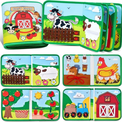 Maximus Montessori Busy Book – Daily Life, Farm & Cooking Activities for Toddlers (8 Pages)