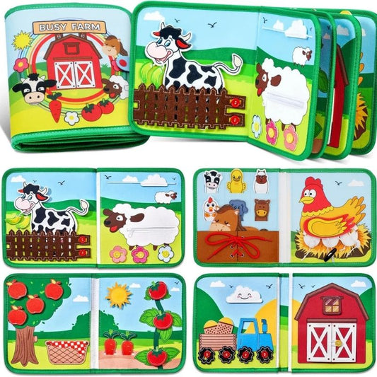 Maximus Montessori Busy Book – Daily Life, Farm & Cooking Activities for Toddlers (8 Pages)
