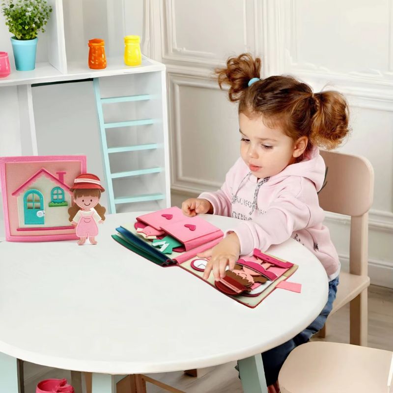 Maximus Montessori Busy Book – Daily Life, Farm & Cooking Activities for Toddlers (8 Pages)