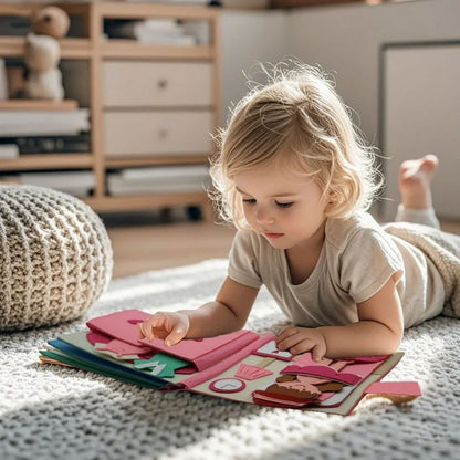 Maximus Montessori Busy Book – Daily Life, Farm & Cooking Activities for Toddlers (8 Pages)