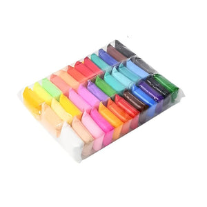 Premium Air-Dry Clay Craft Kit – 36 colorful clay blocks with carving tools